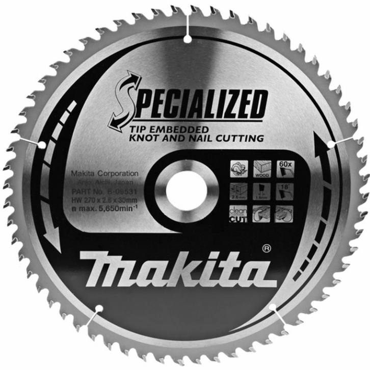 Пильный диск Макита Premium 270х30/25х2.6х60T (B-35330)
