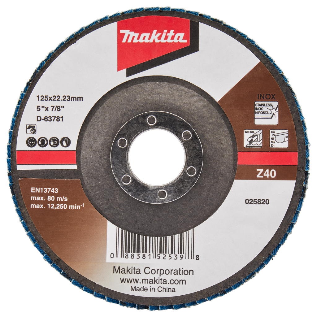 Лепестковый шлифовальный диск Makita D-63781
