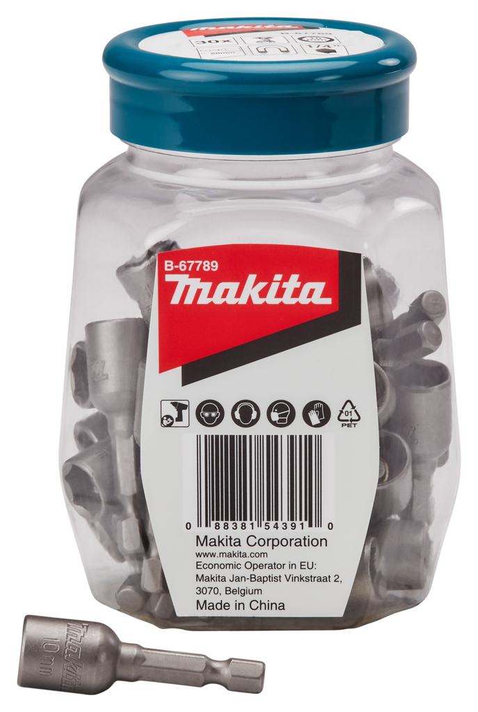 Магнитная насадка для кровельных саморезов (банка), 30 шт. Makita B-67789
