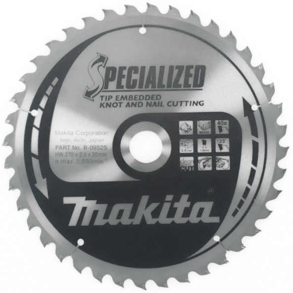 Пильный диск Макита Premium 270х30/25х2.6х40T (B-35324)