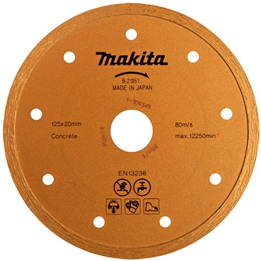 Алмазный сплошной диск Makita B-21951 125x20
