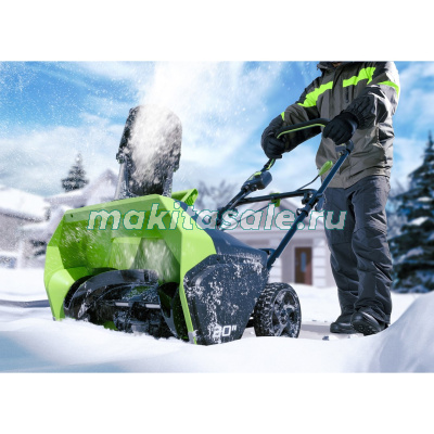 Снегоуборщик аккумуляторный Greenworks GD60STK4 60V c АКБ 4АЧ и ЗУ