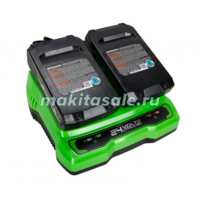 Зарядное устройство на 2 аккумулятора Greenworks G24C 24V