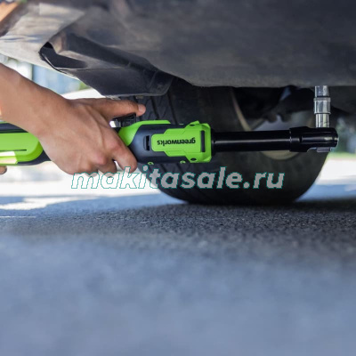 Гайковерт-трещотка удлиненная аккумуляторная Greenworks GD24RWX 24V, 1/2, бесщеточная, без АКБ и ЗУ