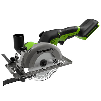 Циркулярная мини пила аккумуляторная Greenworks G24MCS 1501207, 24V, бесщеточная, без АКБ и ЗУ