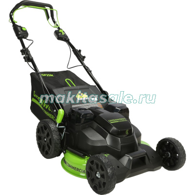 Газонокосилка аккумуляторная Greenworks TwinForce, 82V, 61 см, самоходная, бесщеточная, без АКБ и ЗУ