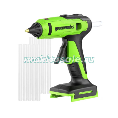 Пистолет клеевой аккумуляторный Greenworks G24GLG, 24V, 11 мм, без АКБ и ЗУ.
