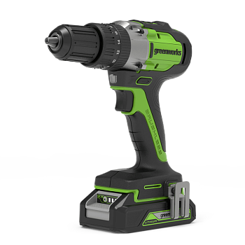 Дрель-шуруповерт ударная аккумуляторная Greenworks GD24DD60 с АБ 2А.ч и ЗУ