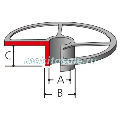 Направляющая втулка Makita 164470-8 24x27x13 для фрезеров 3620, 3612, RP0900, 1800, 2300