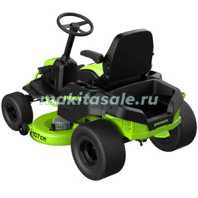 Трактор аккумуляторный Greenworks GC82LT107, 82V, без АКБ и ЗУ