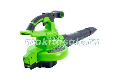 Воздуходув-Садовый Пылесос аккумуляторный Greenworks 40V GD40BVIIK4  с АКБ 4 Ач и ЗУ