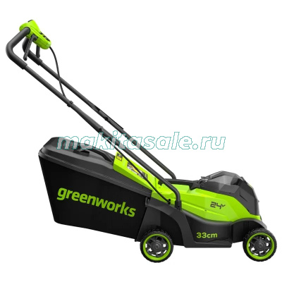 Газонокосилка аккумуляторная Greenworks GD24LM331,  24V, 33 см, бесщеточная, c 1хАКБ 4Ач