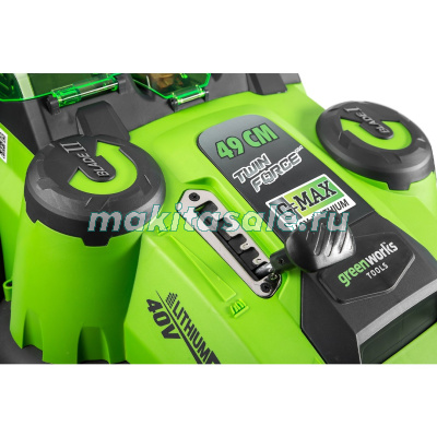 Газонокосилка аккумуляторная Greenworks G40LM49DBK6 TwinForce