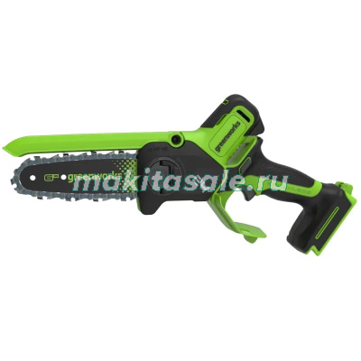 Цепная мини пила аккумуляторная Greenworks GD24CS15, 24V, без АКБ и ЗУ