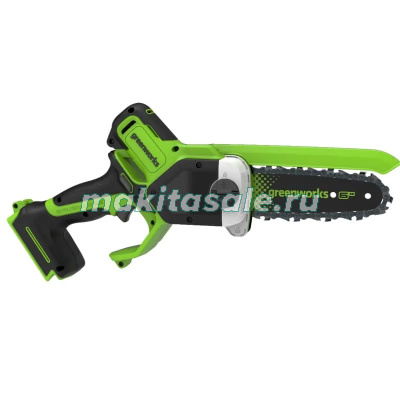 Цепная мини пила аккумуляторная Greenworks GD24CS15, 24V, без АКБ и ЗУ