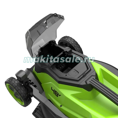Газонокосилка аккумуляторная Greenworks GD24X2LM361,  2х24V, 36 см, бесщеточная, c 2хАКБ 4Ач и ЗУ