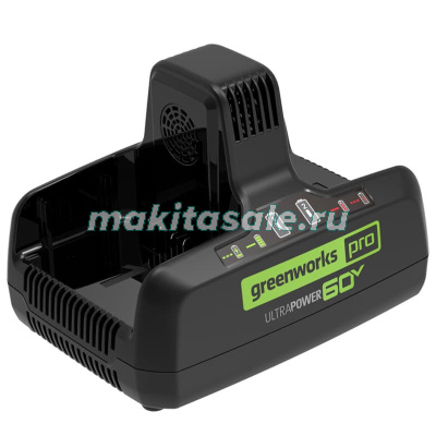 Быстрое зарядное устройство для двух аккумуляторов Greenworks G60DC10, 60V, 10А