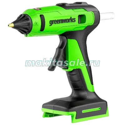 Пистолет клеевой аккумуляторный Greenworks G24GLG, 24V, 11 мм, без АКБ и ЗУ.