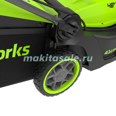 Газонокосилка аккумуляторная Greenworks GD24X2LM411, 2х24V, 41 см, без АКБ и ЗУ