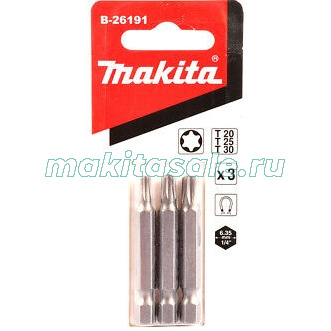 Биты Makita B-26191 T20, T25, T30 50мм 3шт