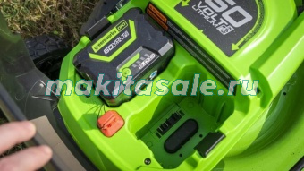 Газонокосилка самоходная, аккумуляторная Greenworks GD60LM51SP, 60V, 51 см, бесщеточная, c АКБ 4АЧ и ЗУ