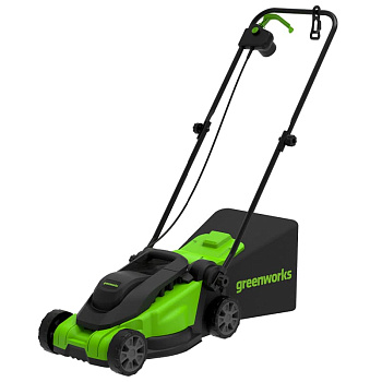 Газонокосилка Greenworks GD1200LM32, 220v, 32 см, 1.2 кВт (сетевая)
