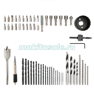 Набор сверл, бит и коронок Greenworks 2944507 (60 шт.)