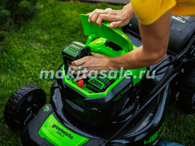 Газонокосилка аккумуляторная Greenworks GD40LM46SPK6