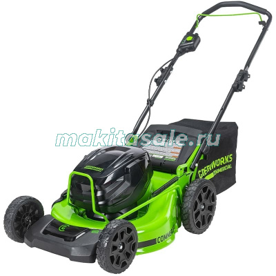 Газонокосилка аккумуляторная Greenworks GC82HPLM51,  82V, 51 см, бесщеточная, с 1хАКБ 5 Ач и ЗУ