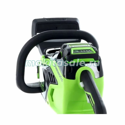 Цепная пила аккумуляторная Greenworks  GD40CS18, 40V, 40 см, бесщеточная,  до 1,8 КВт, с 1хАКБ 8Ач и ЗУ