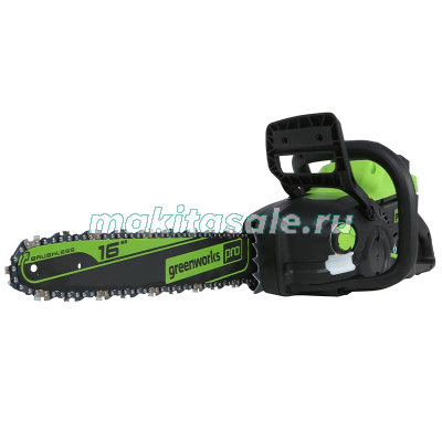 Цепная пила аккумуляторная Greenworks GD60CS25 2008907, 60V, 40 см, бесщеточная, 2500 Вт, с 1хАКБ 4 Ач. и ЗУ