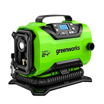 Компрессор автомобильный аккумуляторный Greenworks ACG301, 24V/ 12V