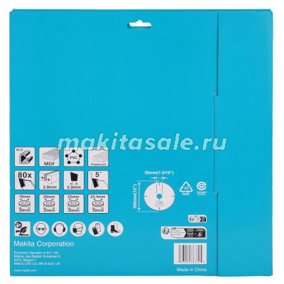 Пильный диск универсальный 305x30x2.8/2x80T Makita D-81907