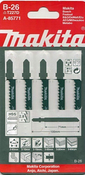 Пилка для лобзиков Макита № B26 5шт (A-85771)