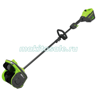 Снегоуборщик аккумуляторный Greenworks, 60V, 30 см, с регулируемым направлением выброса, бесщеточный, c 1хАКБ 5Ач и ЗУ