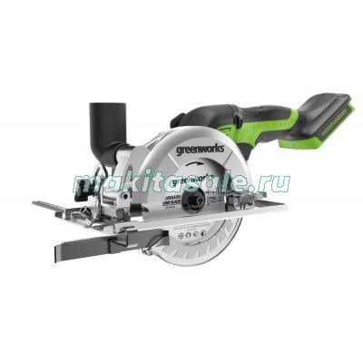 Циркулярная мини пила аккумуляторная Greenworks G24MCS 1501207, 24V, бесщеточная, без АКБ и ЗУ