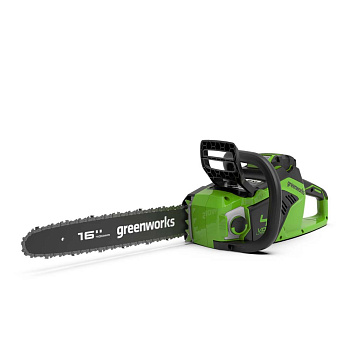 Цепная пила аккумуляторная Greenworks  GD40CS18, 40V, 40 см, бесщеточная,  до 1,8 КВт, с 1хАКБ 8Ач и ЗУ