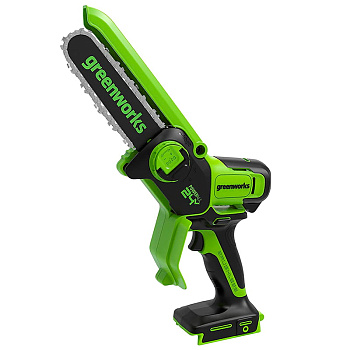 Цепная мини пила аккумуляторная Greenworks GD24CSMNX, 24V, 15см, c 1хАКБ 4Ач и ЗУ