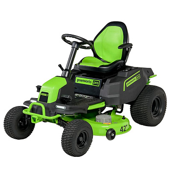 Трактор аккумуляторный Greenworks GC82LT107, 82V, без АКБ и ЗУ