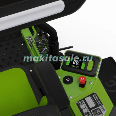 Райдер садовый аккумуляторный с нулевым радиусом разворота Greenworks ZTC152, 82V, 152 см, с АКБ 24 кВтч