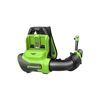Ранцевая воздуходувка аккумуляторная Greenworks GD40BPG2, 40V, бесщеточная, с 1хАКБ 4 Ач и ЗУ