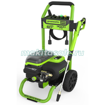 Мойка высокого давления аккумуляторная 5106207, 60V, 250 бар, бесщеточная, с портом на 2 АКБ