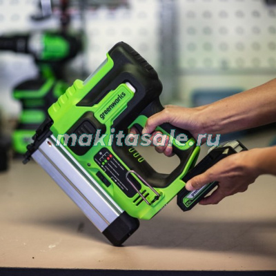 Нейлер аккумуляторный Greenworks GD24BN, 24V, без АКБ и ЗУ