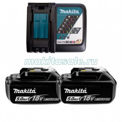 Набор 2 аккумулятора (5 Ач)+зарядное устройство Makita 191L74-5