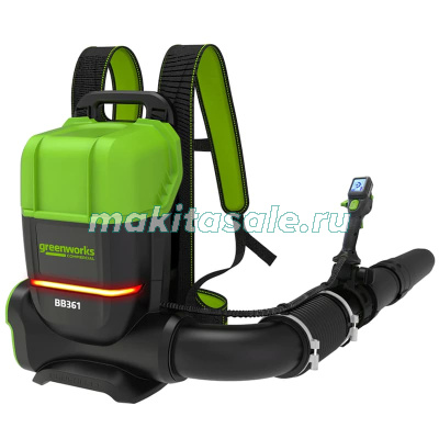 Воздуходув аккумуляторный ранцевый Greenworks GD82BP2, 82V