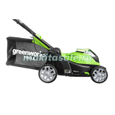 Газонокосилка аккумуляторная Greenworks , 40V, G40LM41K4,  40 см, c 1хАКБ 4 А.ч и ЗУ
