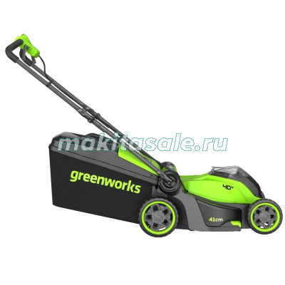 Газонокосилка аккумуляторная Greenworks GD40LM411, 40V, 41 см, без АКБ и ЗУ