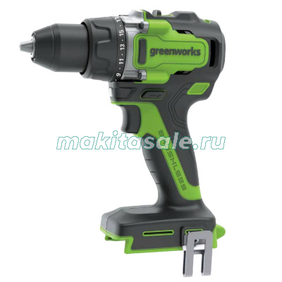 Дрель-шуруповерт аккумуляторная Greenworks GD24DD90 3707507,  24V, 90 Нм, бесщеточная, без АКБ и ЗУ