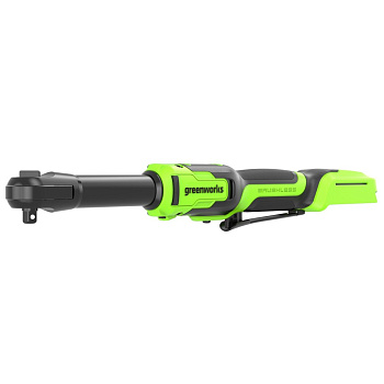 Гайковерт-трещотка удлиненная аккумуляторная Greenworks GD24RWX 24V, 1/2, бесщеточная, без АКБ и ЗУ