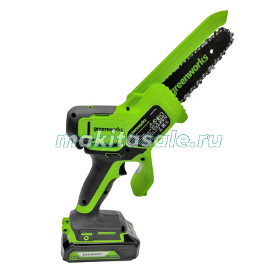 Цепная мини пила аккумуляторная GD24CSMNX Greenworks 24V без АКБ И ЗУ